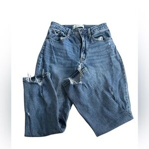 Abercrombie A&F Curve Love Mom Jeans Destructed‎ Womens 26 (2)
